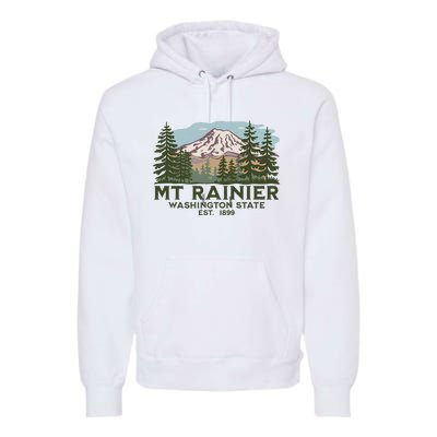 Mount R.A.I.N.I.E.R Washington S.T.A.T.E. Mt Premium Hoodie