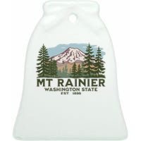 Mount R.A.I.N.I.E.R Washington S.T.A.T.E. Mt Ceramic Bell Ornament