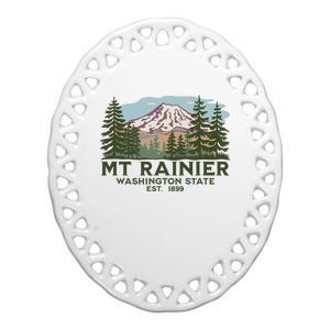 Mount R.A.I.N.I.E.R Washington S.T.A.T.E. Mt Ceramic Oval Ornament