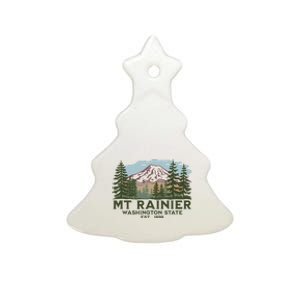 Mount R.A.I.N.I.E.R Washington S.T.A.T.E. Mt Ceramic Tree Ornament