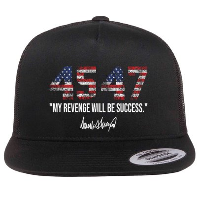 My Revenge Will Be Success 45 47 American Flag Vintage Flatbill Hat