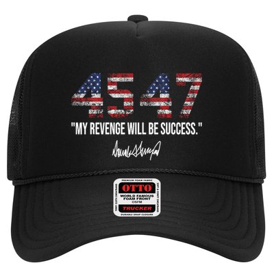 My Revenge Will Be Success 45 47 American Flag Vintage Trucker Hat
