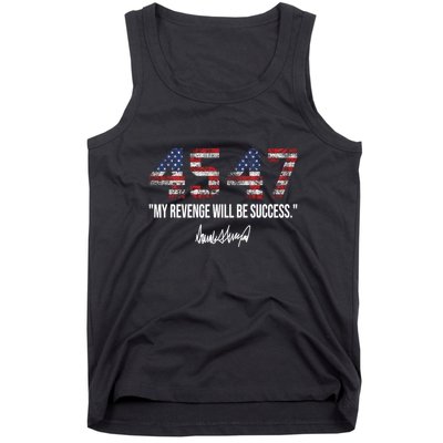 My Revenge Will Be Success 45 47 American Flag Vintage Tank Top