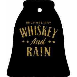 Michael Ray Whiskey And Rain Ceramic Bell Ornament