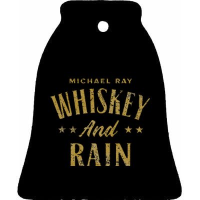 Michael Ray Whiskey And Rain Ceramic Bell Ornament