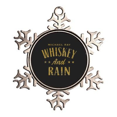 Michael Ray Whiskey And Rain Metallic Star Ornament