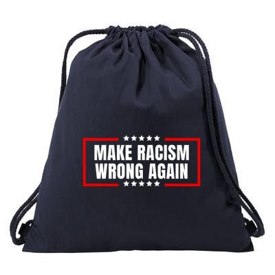 Make Racism Wrong Again Drawstring Bag