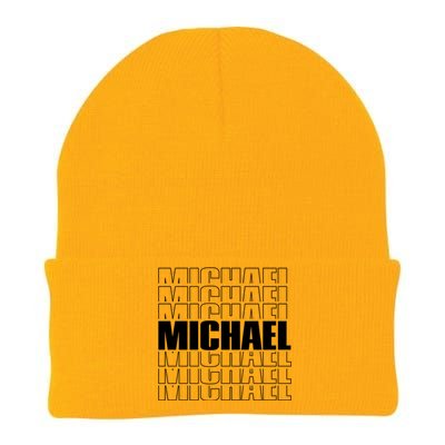 Michael Repeated Word Retro Personalized First Name Gift Knit Cap Winter Beanie