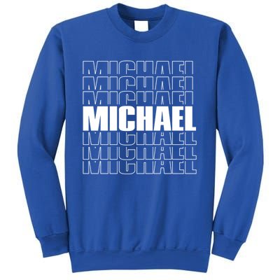 Michael Repeated Word Retro Personalized First Name Gift Sweatshirt