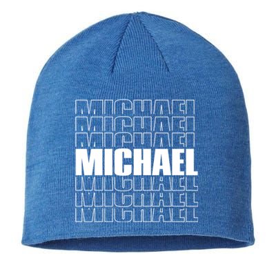 Michael Repeated Word Retro Personalized First Name Gift Sustainable Beanie