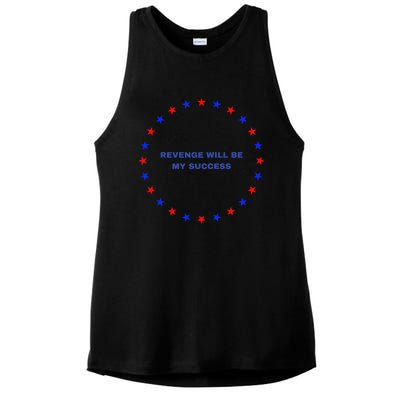 My Revenge Will Be Success American Flag Donald Trump 2024 Gift Ladies PosiCharge Tri-Blend Wicking Tank