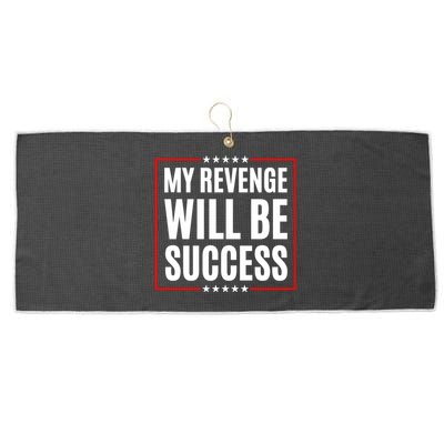 My Revenge Will Be Success Large Microfiber Waffle Golf Towel