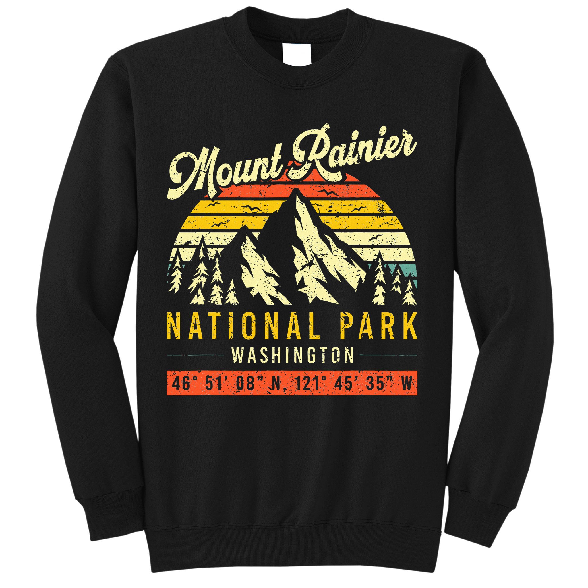Mount Rainier Washington Vintage Retro National Park Sweatshirt