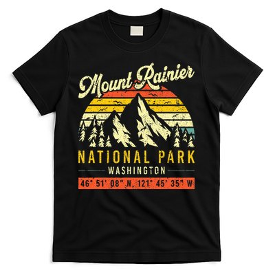 Mount Rainier Washington Vintage Retro National Park T-Shirt