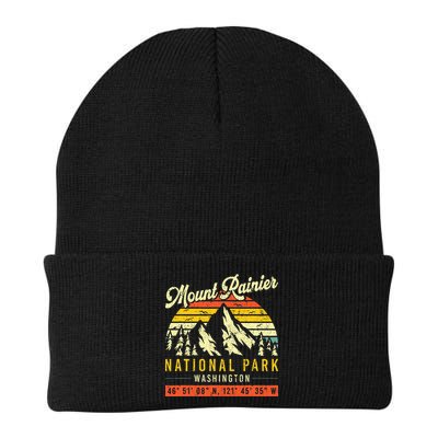Mount Rainier Washington Vintage Retro National Park Beanie