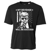 My Revenge Will Be Success Trump American Flag Cooling Performance Crew T-Shirt