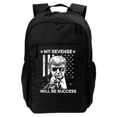 My Revenge Will Be Success Trump American Flag Daily Commute Backpack