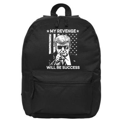 My Revenge Will Be Success Trump American Flag 16 in Basic Backpack