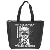 My Revenge Will Be Success Trump American Flag Zip Tote Bag