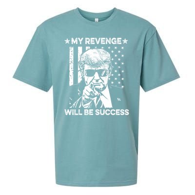 My Revenge Will Be Success Trump American Flag Sueded Cloud Jersey T-Shirt