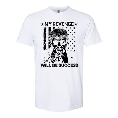 My Revenge Will Be Success Trump American Flag Softstyle CVC T-Shirt