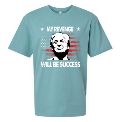 My Revenge Will Be Success Trump American Flag Sueded Cloud Jersey T-Shirt