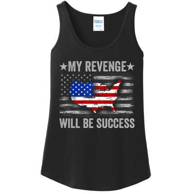 My Revenge Will Be Success Trump American Flag Ladies Essential Tank