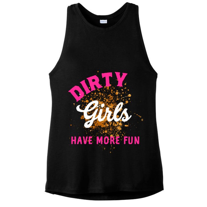 Mud Runs Wo 5k Mud Race Dirty Girl Have More Fun Ladies PosiCharge Tri-Blend Wicking Tank