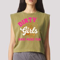 Mud Runs Wo 5k Mud Race Dirty Girl Have More Fun Garment-Dyed Women's Muscle Tee
