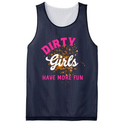 Mud Runs Wo 5k Mud Race Dirty Girl Have More Fun Mesh Reversible Basketball Jersey Tank