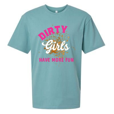 Mud Runs Wo 5k Mud Race Dirty Girl Have More Fun Sueded Cloud Jersey T-Shirt