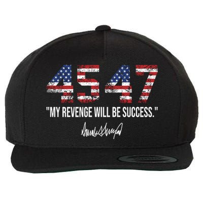 My Revenge Will Be Success Wool Snapback Cap