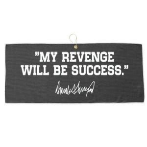 My Revenge Will Be Success Large Microfiber Waffle Golf Towel