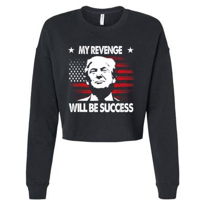 My Revenge Will Be Success Cropped Pullover Crew