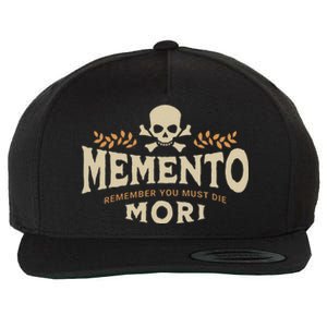 Memento remember you must die Mori Skull  Wool Snapback Cap