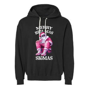 Merry Riz Zmas Sigmas Santa Rizzler Garment-Dyed Fleece Hoodie