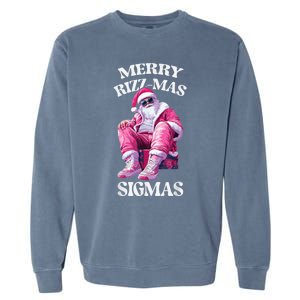 Merry Riz Zmas Sigmas Santa Rizzler Garment-Dyed Sweatshirt