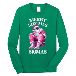 Merry Riz Zmas Sigmas Santa Rizzler Long Sleeve Shirt