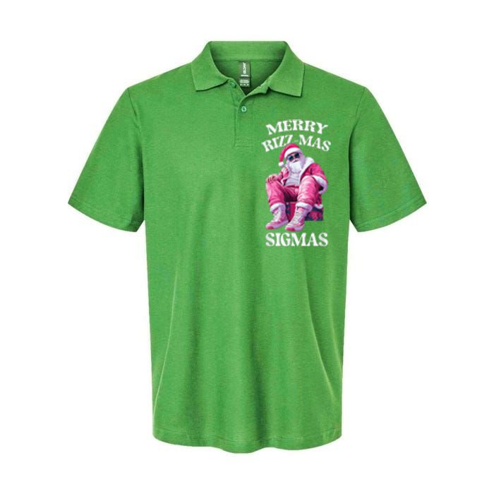 Merry Riz Zmas Sigmas Santa Rizzler Softstyle Adult Sport Polo