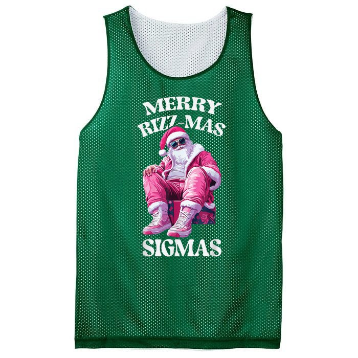 Merry Riz Zmas Sigmas Santa Rizzler Mesh Reversible Basketball Jersey Tank