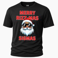 Merry Riz Z Mas Sigmas Santa Claus Merry Christmas Cooling Performance Crew T-Shirt