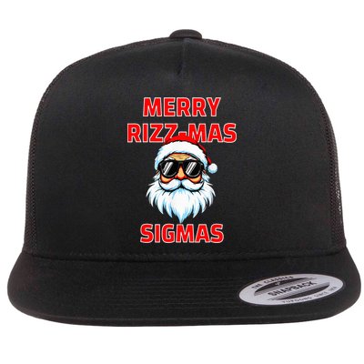 Merry Riz Z Mas Sigmas Santa Claus Merry Christmas Flatbill Hat