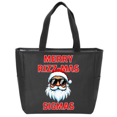 Merry Riz Z Mas Sigmas Santa Claus Merry Christmas Zip Tote Bag