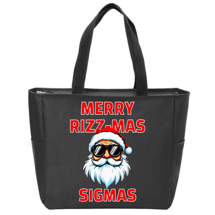 Merry Riz Z Mas Sigmas Santa Claus Merry Christmas Zip Tote Bag