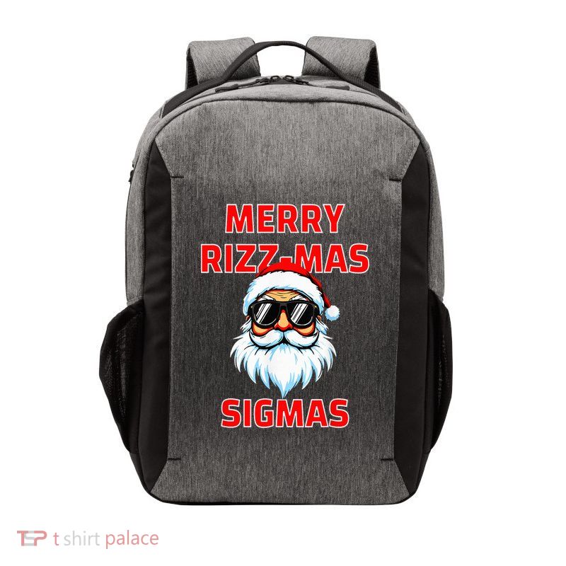 Merry Riz Z Mas Sigmas Santa Claus Merry Christmas Vector Backpack