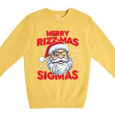 Merry Riz Z Mas Sigmas Gen Alpha Middle School Christmas Premium Crewneck Sweatshirt