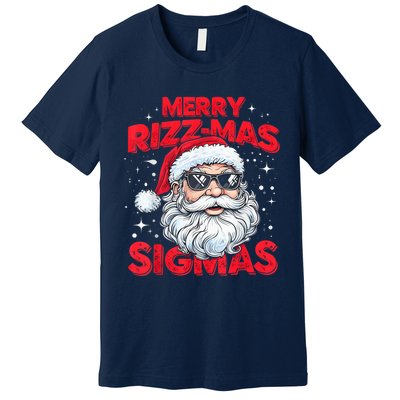 Merry Riz Z Mas Sigmas Gen Alpha Middle School Christmas Premium T-Shirt