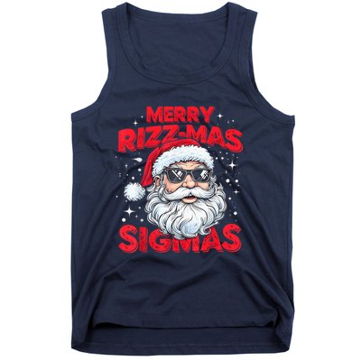 Merry Riz Z Mas Sigmas Gen Alpha Middle School Christmas Tank Top