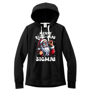 Merry Riz Z Mas Sigmas Funny Gen Alpha Xmas Santa Christmas Women's Fleece Hoodie