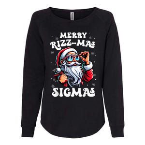 Merry Riz Z Mas Sigmas Funny Gen Alpha Xmas Santa Christmas Womens California Wash Sweatshirt